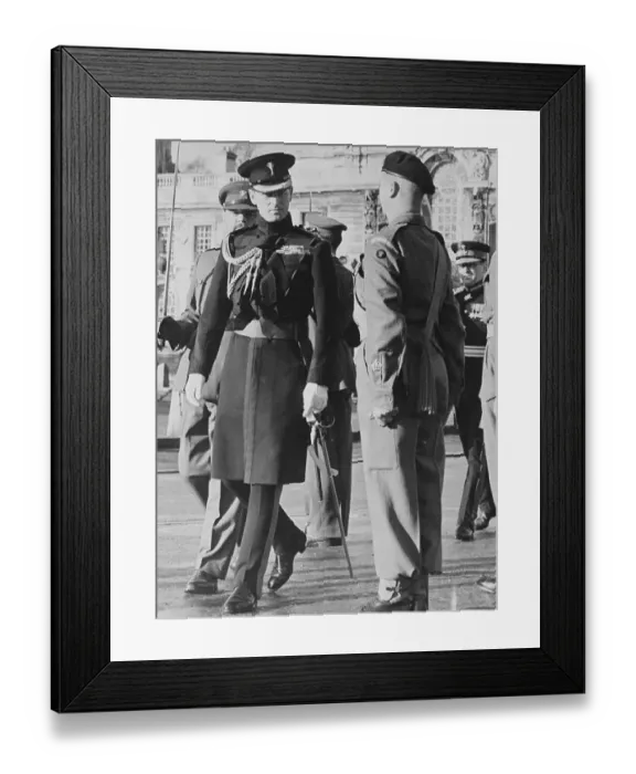 Framed Print : Prince Philip Inspecting a Guard of Honor Framed Print : Prince Philip Inspecting a Guard of Honor