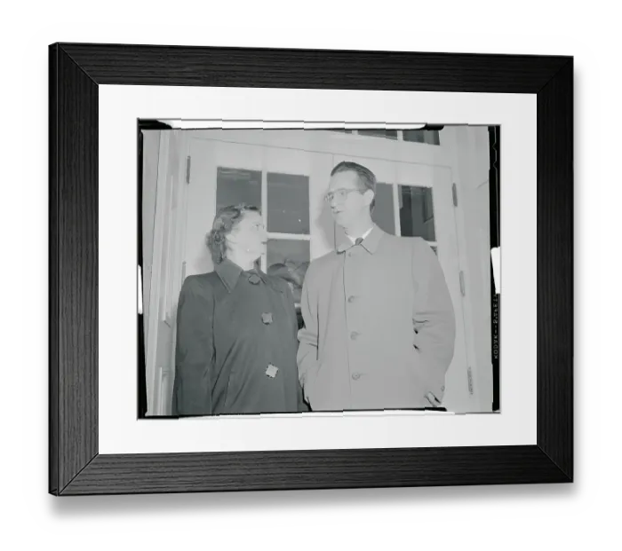Framed Print : Joseph Petersen Jr. with His Wife