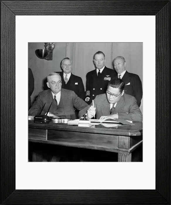 Framed Print : Yeh Kung-Chao Signing Defense Pact Framed Print : Yeh Kung-Chao Signing Defense Pact