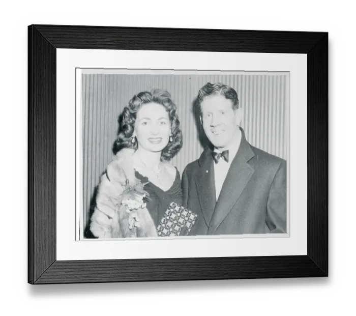 Framed Print : Portrait of Rudy and Eleanor Vallee Framed Print : Portrait of Rudy and Eleanor Vallee