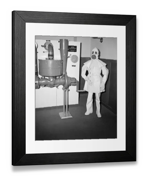 Framed Print : Specialty Suit Protecting from Chemicals Framed Print : Specialty Suit Protecting from Chemicals