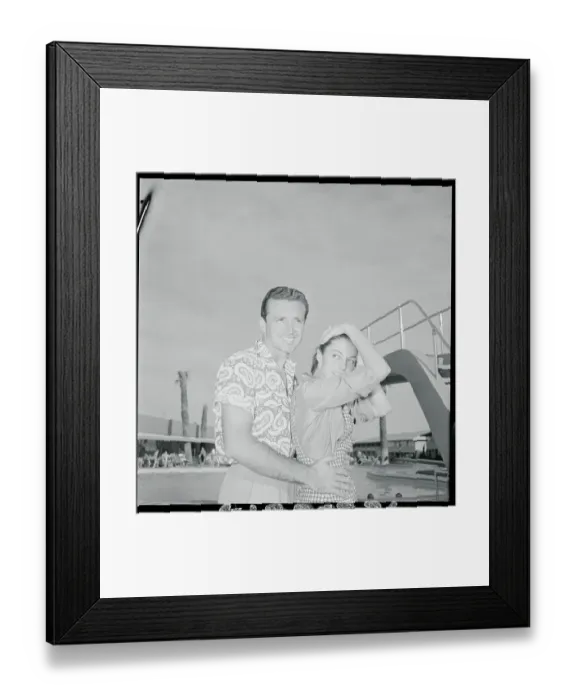 Framed Print : Vic Damone and Pier Angeli