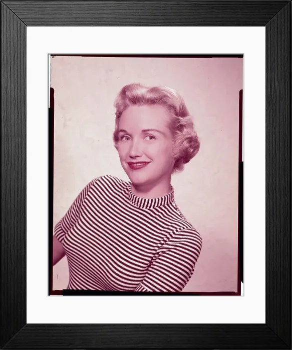 Framed Print : Phyllis Avery Leaning on Chair Framed Print : Phyllis Avery Leaning on Chair