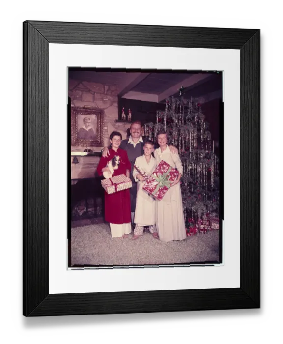 Framed Print : Leon Ames and Family Posing with Christmas Gifts Framed Print : Leon Ames and Family Posing with Christmas Gifts