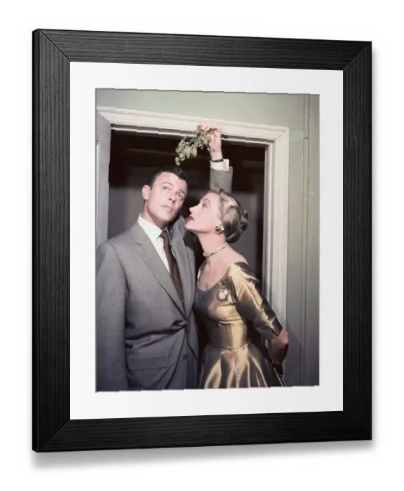 Framed Print : Anne Jeffreys and Robert Sterling Standing Under Mistletoe Framed Print : Anne Jeffreys and Robert Sterling Standing Under Mistletoe