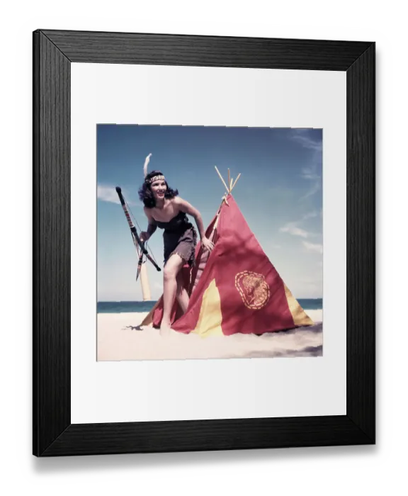 Framed Print : Diane Sena Exiting Tepee Framed Print : Diane Sena Exiting Tepee