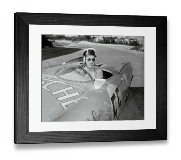 Framed Print : Huschke von Hanstein Sitting in a Race Car Framed Print : Huschke von Hanstein Sitting in a Race Car