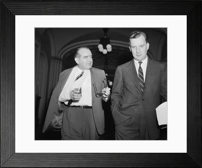 Framed Print : Senator McCarthy with Attorney Edward Williams Framed Print : Senator McCarthy with Attorney Edward Williams