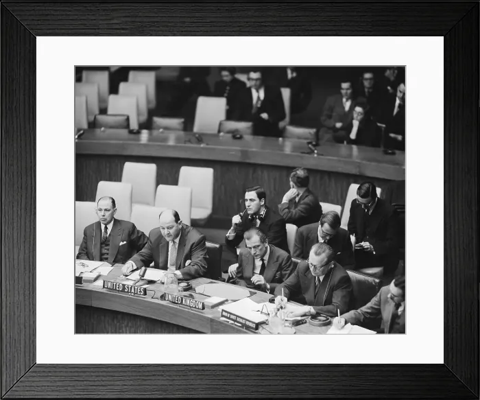 Framed Print : UN Delegates in Session Framed Print : UN Delegates in Session