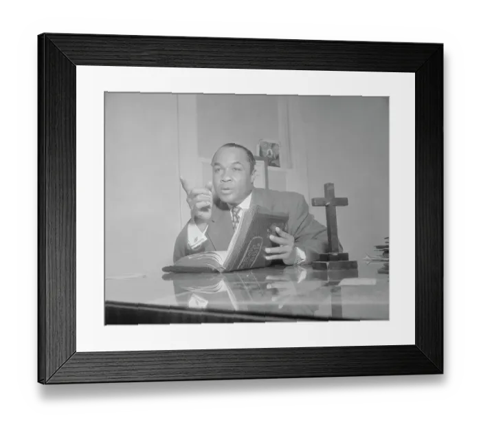 Framed Print : Henry Armstrong Reading From the Holy Bible Framed Print : Henry Armstrong Reading From the Holy Bible