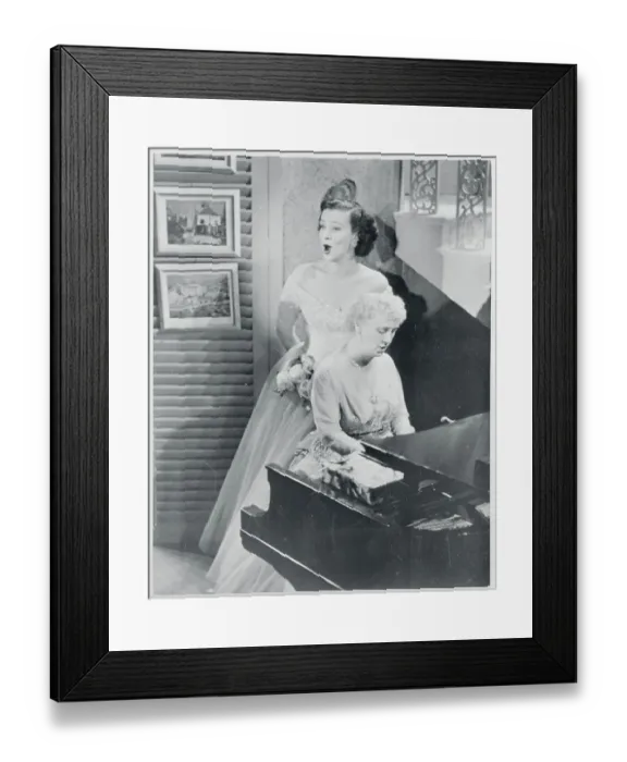 Framed Print : Jane Froman Rehearsing a Song With Her Mother Framed Print : Jane Froman Rehearsing a Song With Her Mother