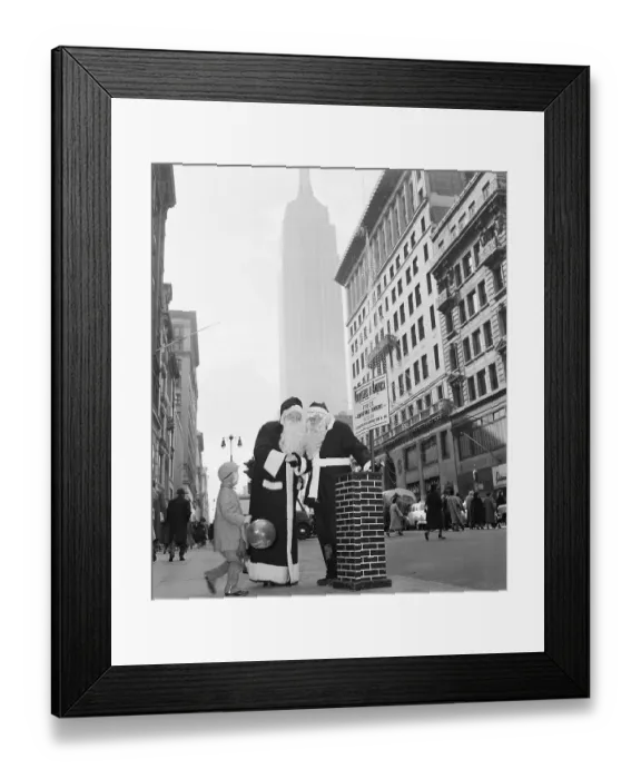 Framed Print : Danish Santa Claus in New York Framed Print : Danish Santa Claus in New York