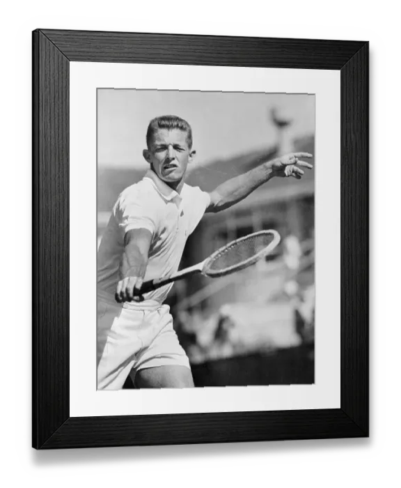 Framed Print : Tony Trabert Preparing for Victorian Championships