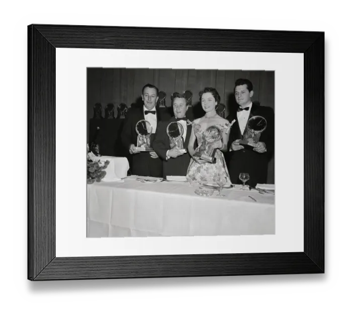 Framed Print : Winners of Sylvania Television Awards Framed Print : Winners of Sylvania Television Awards