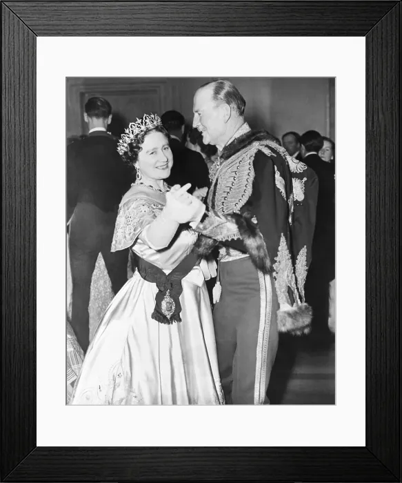 Framed Print : Queen Mother Elizabeth Dancing at Ball Framed Print : Queen Mother Elizabeth Dancing at Ball