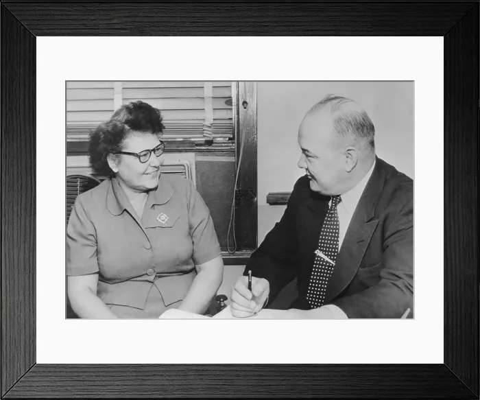 Framed Print : Nannie Doss Being Questioned