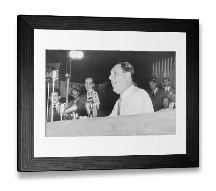 Framed Print : Juan D. Peron Giving Speech Framed Print : Juan D. Peron Giving Speech