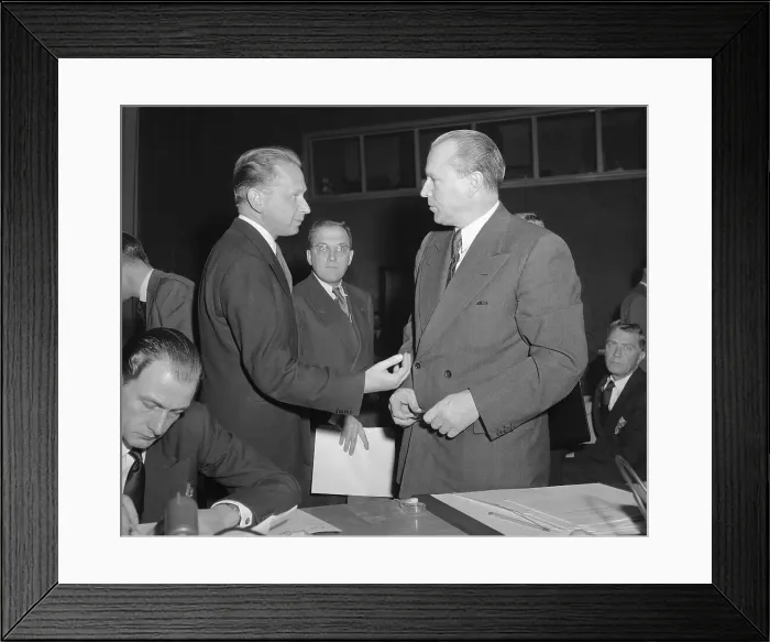 Framed Print : Dag Hammarskjold and Jakob Malik Framed Print : Dag Hammarskjold and Jakob Malik