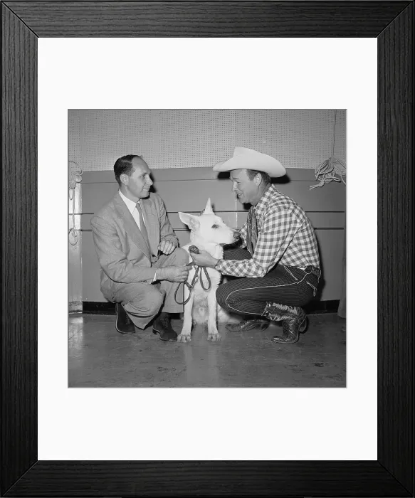 Framed Print : Roy Rogers Donating Dog Framed Print : Roy Rogers Donating Dog