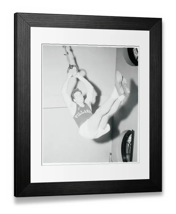 Framed Print : Portrait of Don Bragg Swinging Framed Print : Portrait of Don Bragg Swinging