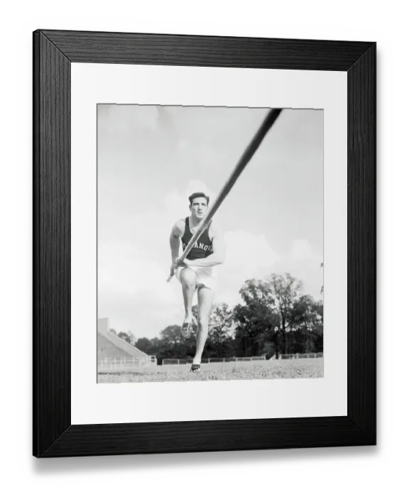 Framed Print : Pole-Vaulter Don Bragg Running Framed Print : Pole-Vaulter Don Bragg Running