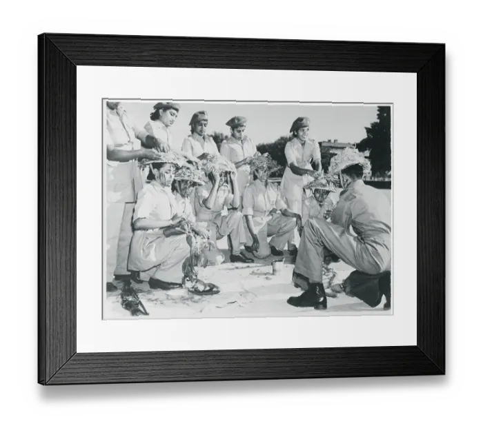 Framed Print : India Women Applying War Paint Framed Print : India Women Applying War Paint
