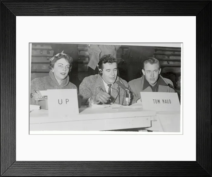 Framed Print : Faye Loyd, Tom Naud & Jerry Hyanes Covering the First Today Ball Framed Print : Faye Loyd, Tom Naud & Jerry Hyanes Covering the First Today Ball