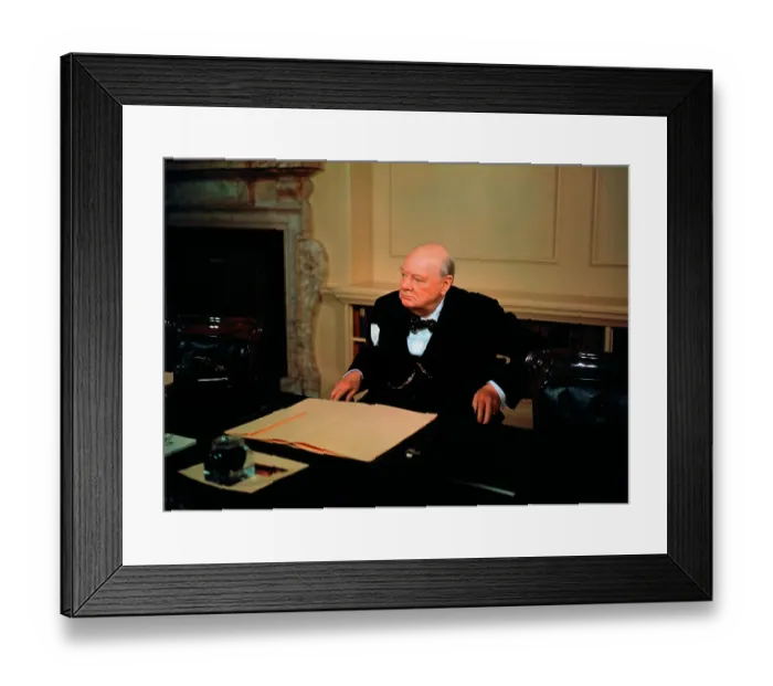 Framed Print : Winston Churchill Sitting at his Desk Framed Print : Winston Churchill Sitting at his Desk
