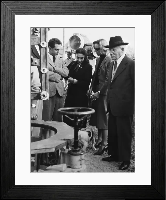 Framed Print : Arturo Toscanini Visiting a Film Studio Framed Print : Arturo Toscanini Visiting a Film Studio