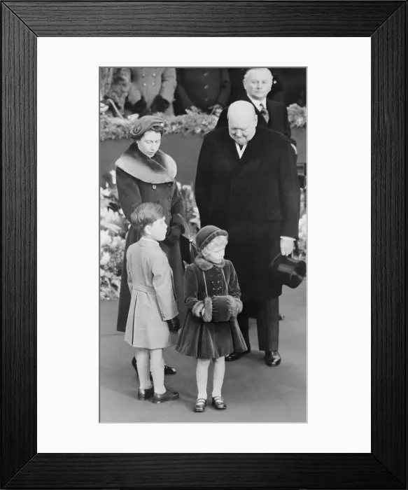 Framed Print : Royals Waiting for the Queen Mother Framed Print : Royals Waiting for the Queen Mother