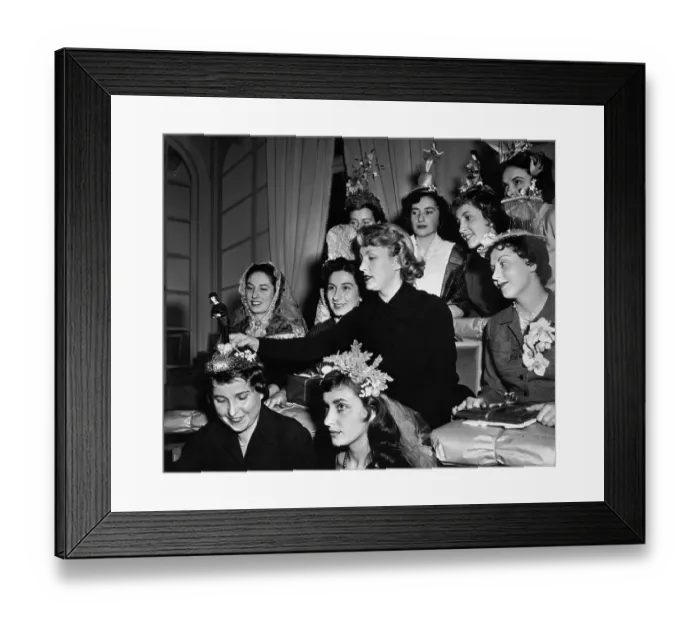 Framed Print : Mme. Jacques Fath Celebrating St. Catherine's Day