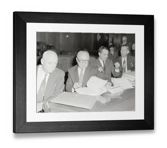 Framed Print : Prosecution Team Fighting Dr Samuel Sheppard Framed Print : Prosecution Team Fighting Dr Samuel Sheppard