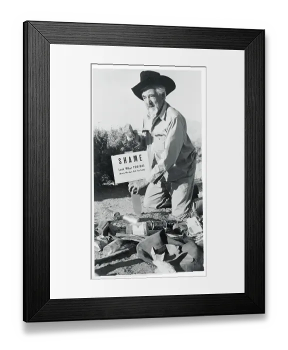 Framed Print : Harry Oliver Fightin Against litter Bugs Framed Print : Harry Oliver Fightin Against litter Bugs