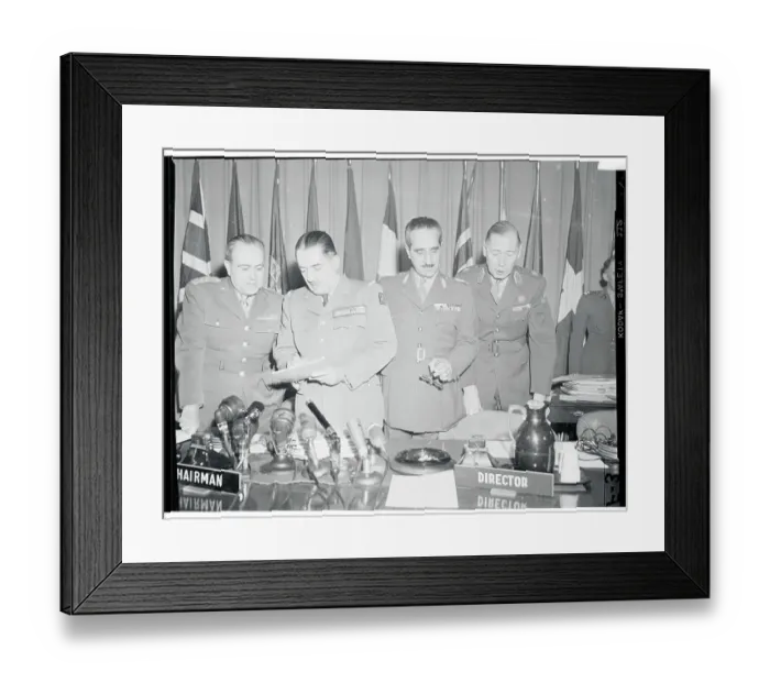 Framed Print : Portrait of Military Leaders of NATO at Conference Framed Print : Portrait of Military Leaders of NATO at Conference