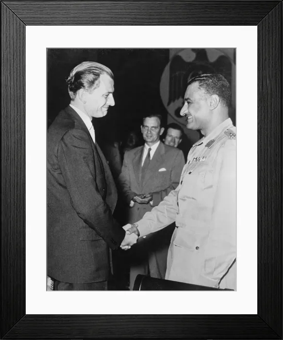Framed Print : Abdel Nasser Shaking Hands With Anthony Nutting Framed Print : Abdel Nasser Shaking Hands With Anthony Nutting