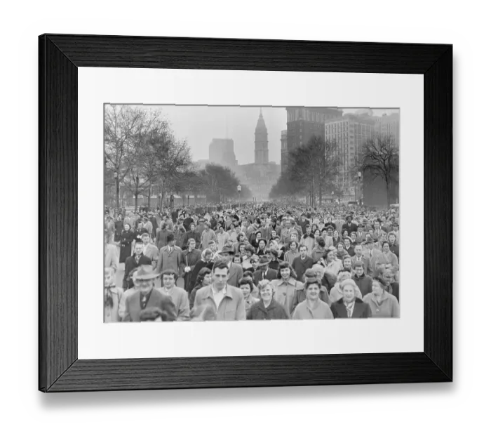 Framed Print : People Evacuating Work Places Framed Print : People Evacuating Work Places