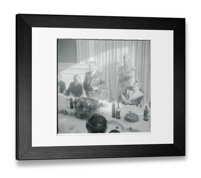 Framed Print : Josip Broz Tito Standing to Make Short Speech at Event Framed Print : Josip Broz Tito Standing to Make Short Speech at Event