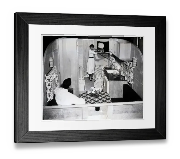 Framed Print : Mobile Home Interior, 1954 Framed Print : Mobile Home Interior, 1954