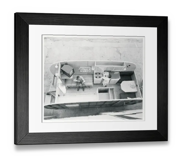 Framed Print : Overhead View of Sunchaser Trailer Framed Print : Overhead View of Sunchaser Trailer