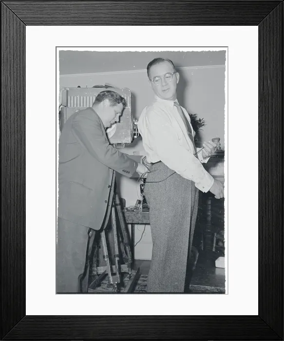 Framed Print : Benny Goodman Being Wired for Sound Framed Print : Benny Goodman Being Wired for Sound