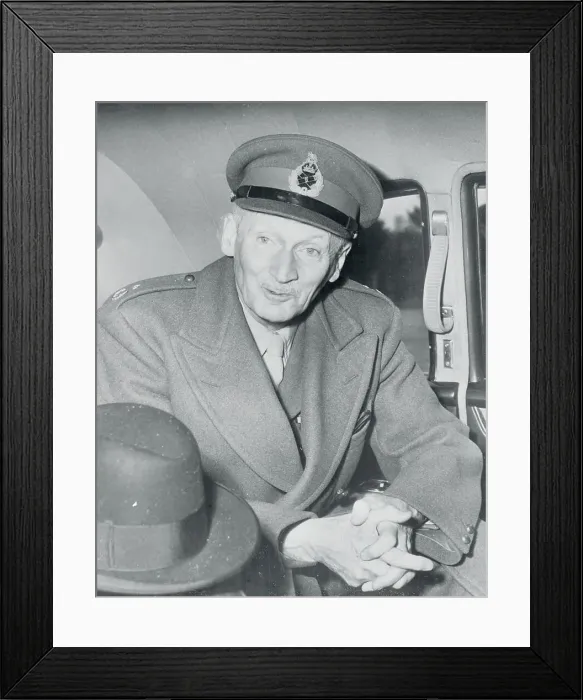 Framed Print : Marshal Viscount Montgomery Wearing Uniform and Sitting Framed Print : Marshal Viscount Montgomery Wearing Uniform and Sitting
