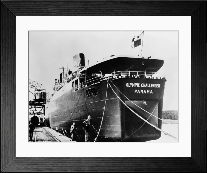 Framed Print : View of Large Factory Ship Owned by Aristotle Onassis Framed Print : View of Large Factory Ship Owned by Aristotle Onassis