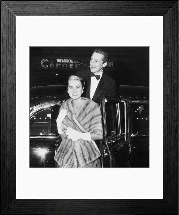 Framed Print : Grace Kelly and Oleg Cassini Arriving at Premiere Framed Print : Grace Kelly and Oleg Cassini Arriving at Premiere
