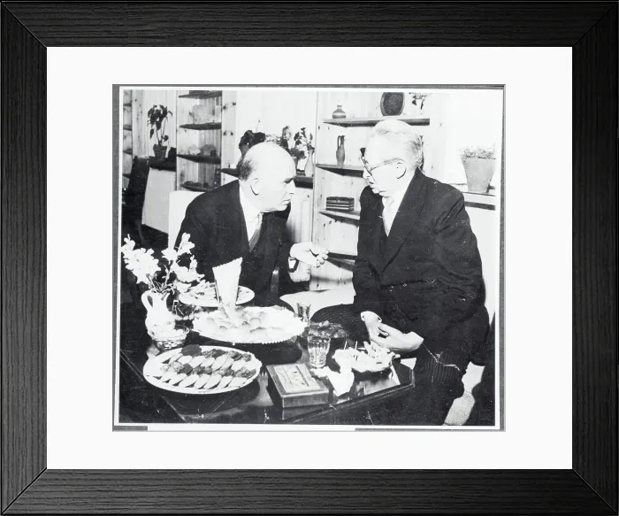 Framed Print : Edward B. Lawson Talking with Itzhak Ben Zvi Framed Print : Edward B. Lawson Talking with Itzhak Ben Zvi