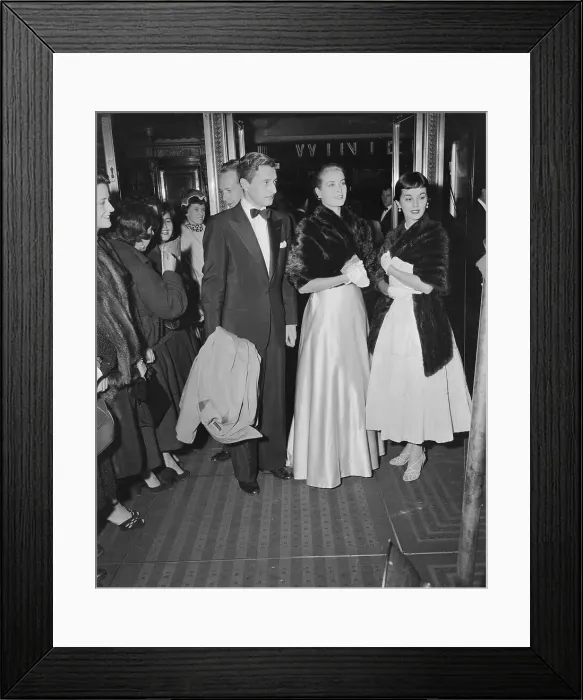 Framed Print : Grace Kelly and Oleg Cassini with Others at March of Dimes Benefit Framed Print : Grace Kelly and Oleg Cassini with Others at March of Dimes Benefit