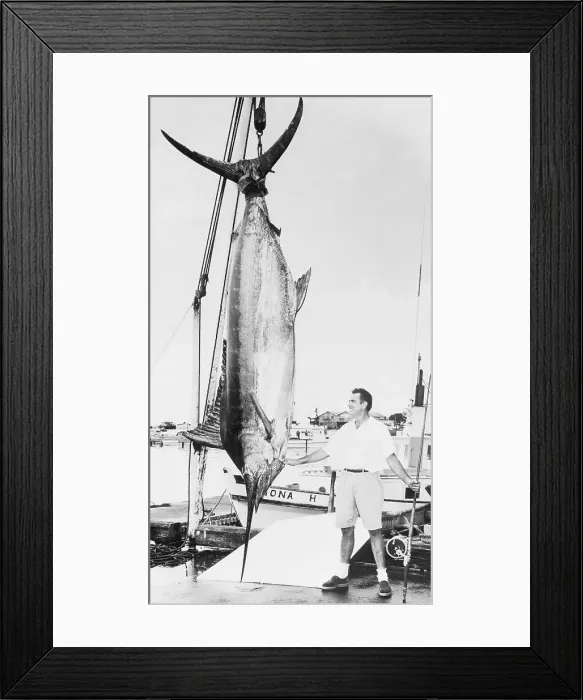 Framed Print : Portrait of George Parker Jr. with Fish Framed Print : Portrait of George Parker Jr. with Fish