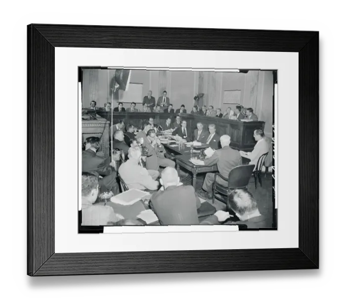 Framed Print : Senate Committee Conducting Hearings Framed Print : Senate Committee Conducting Hearings