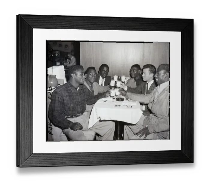 Framed Print : Fighters Toast Each Other with Milk Framed Print : Fighters Toast Each Other with Milk