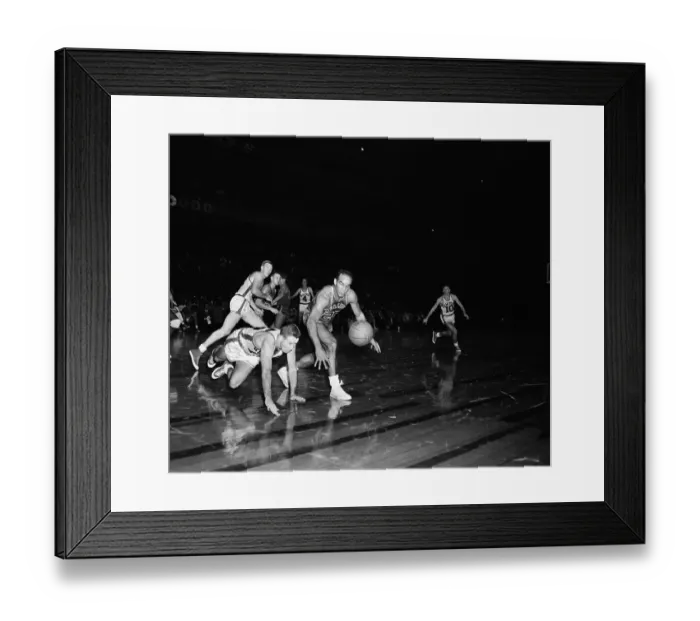 Framed Print : Dick McGurie Diving for a Loose Ball Framed Print : Dick McGurie Diving for a Loose Ball
