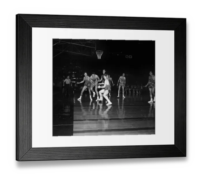 Framed Print : Basketball Players Competing for the Ball Framed Print : Basketball Players Competing for the Ball